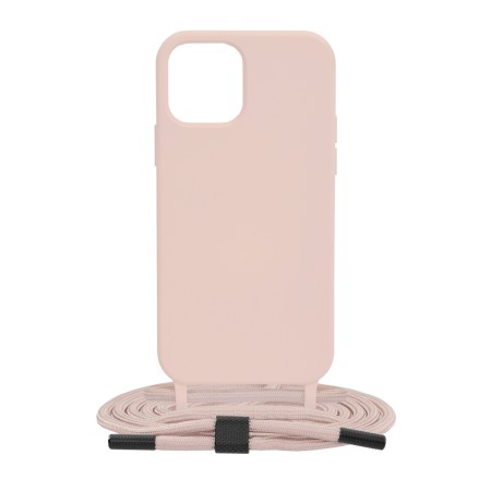 Husa pentru iPhone 12 Pro - Techsuit Crossbody Lanyard - Pink