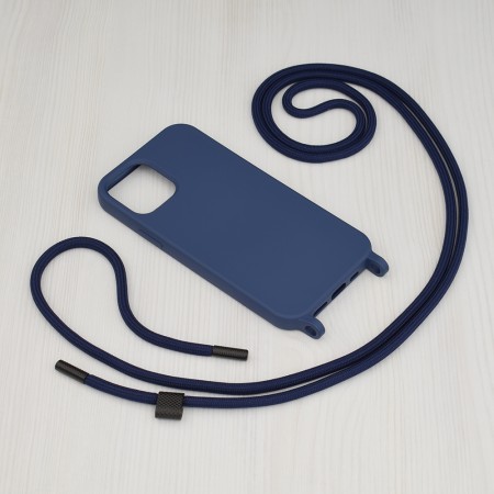 Husa pentru iPhone 12 Pro - Techsuit Crossbody Lanyard - Blue