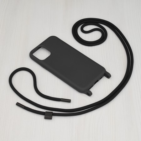 Husa pentru iPhone 11 Pro - Techsuit Crossbody Lanyard - Black