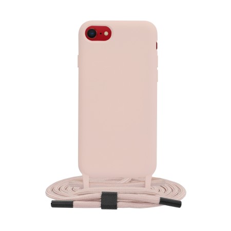 Husa pentru iPhone SE 2, SE 2020 / SE 3, SE 2022 - Techsuit Crossbody Lanyard - Pink