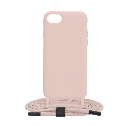 Husa pentru iPhone SE 2, SE 2020 / SE 3, SE 2022 - Techsuit Crossbody Lanyard - Pink