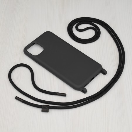 Husa pentru iPhone 11 Pro Max - Techsuit Crossbody Lanyard - Black