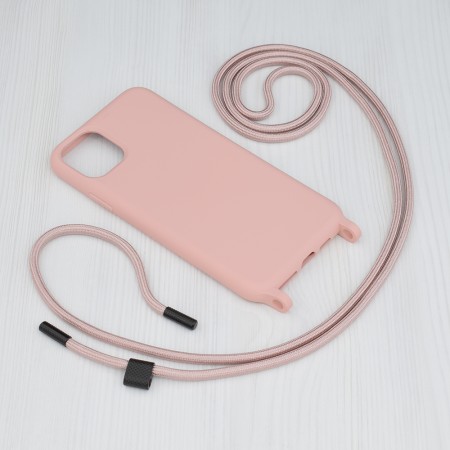 Husa pentru iPhone 11 Pro Max - Techsuit Crossbody Lanyard - Pink