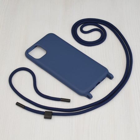 Husa pentru iPhone 11 Pro Max - Techsuit Crossbody Lanyard - Blue