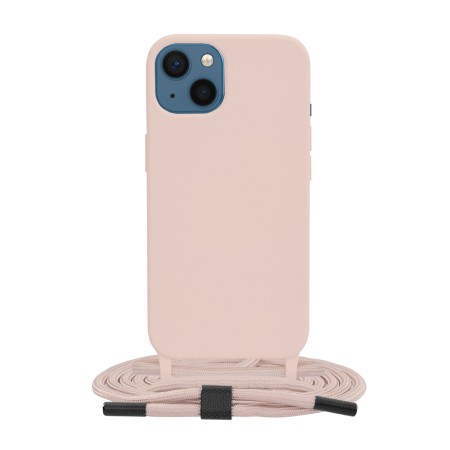 Husa pentru iPhone 13 - Techsuit Crossbody Lanyard - Pink