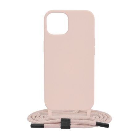 Husa pentru iPhone 13 - Techsuit Crossbody Lanyard - Pink