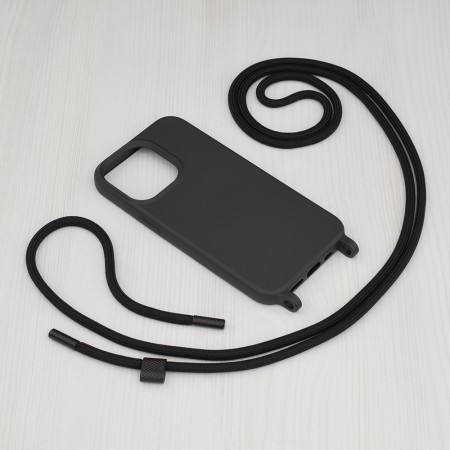 Husa pentru iPhone 13 Pro - Techsuit Crossbody Lanyard - Black