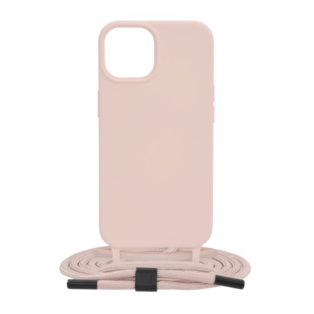 Husa pentru iPhone 14 - Techsuit Crossbody Lanyard - Pink