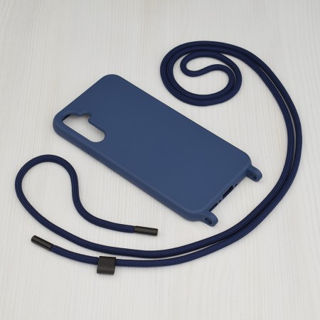 Husa pentru Samsung Galaxy A34 5G - Techsuit Crossbody Lanyard - Blue