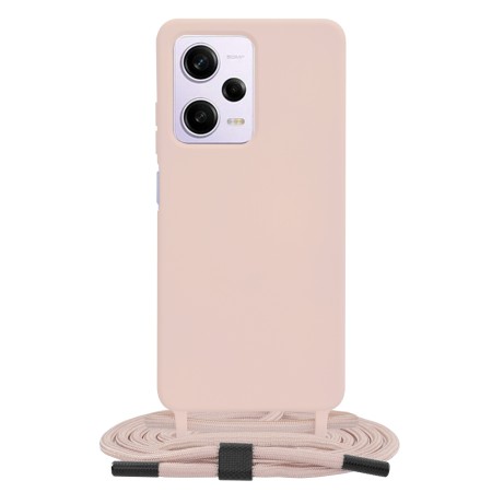 Husa pentru Xiaomi Redmi Note 12 Pro 5G / Poco X5 Pro - Techsuit Crossbody Lanyard - Pink