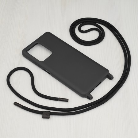 Husa pentru Xiaomi Redmi Note 12 Pro+ - Techsuit Crossbody Lanyard - Black