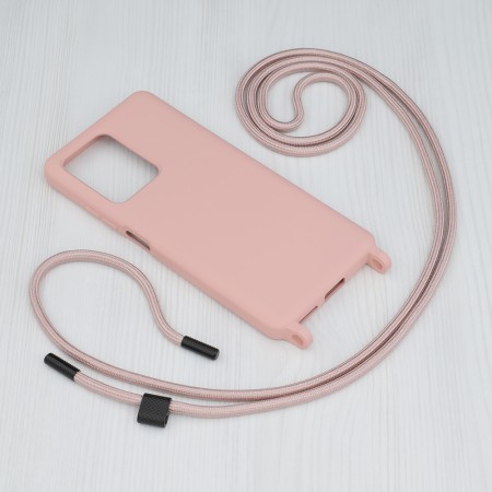 Husa pentru Xiaomi Redmi Note 12 Pro+ - Techsuit Crossbody Lanyard - Pink