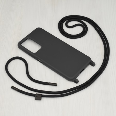 Husa pentru Xiaomi Redmi Note 11 Pro+ 5G - Techsuit Crossbody Lanyard - Black