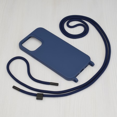 Husa pentru iPhone 14 Pro Max - Techsuit Crossbody Lanyard - Blue