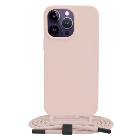 Husa pentru iPhone 14 Pro Max - Techsuit Crossbody Lanyard - Pink