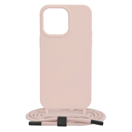 Husa pentru iPhone 14 Pro Max - Techsuit Crossbody Lanyard - Pink