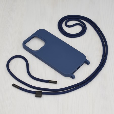 Husa pentru iPhone 14 Pro - Techsuit Crossbody Lanyard - Blue