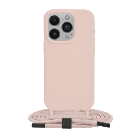 Husa pentru iPhone 14 Pro - Techsuit Crossbody Lanyard - Pink