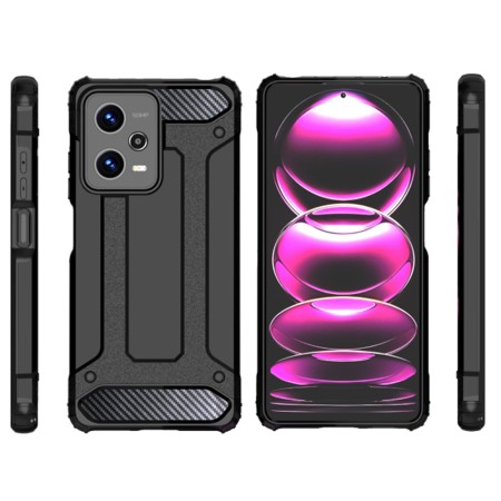 Husa pentru Xiaomi Redmi Note 12 Pro+ - Techsuit Hybrid Armor - Black