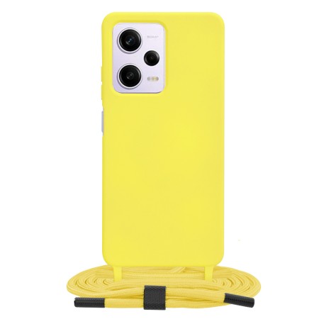 Husa pentru Xiaomi Redmi Note 12 Pro 5G / Poco X5 Pro - Techsuit Crossbody Lanyard - Yellow