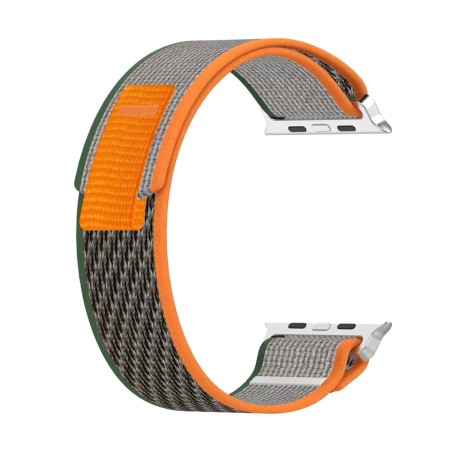 Curea pentru Apple Watch 1/2/3/4/5/6/7/8/9/SE/SE 2 (38/40/41mm) - Techsuit Watchband (W039) - Green / Orange