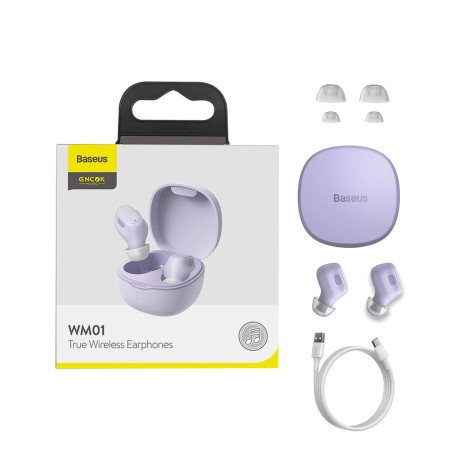 Casti Bluetooth Wireless - Baseus Encok WM01 (NGTW240005) - Purple