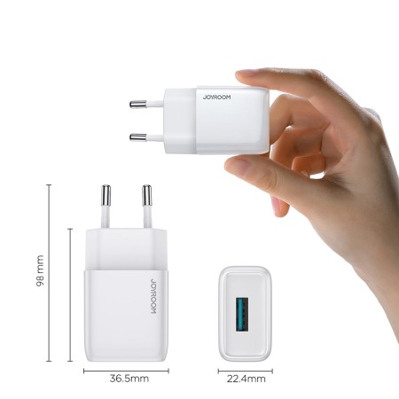 Incarcator pentru Priza USB, Fast Charging 2.1A, 10W - JoyRoom (L-1A101) - White