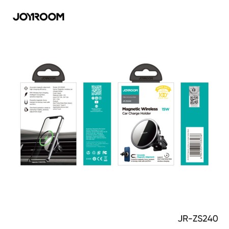 Suport de Masina cu Incarcare Wireless - JoyRoom (JR-ZS240) - Black