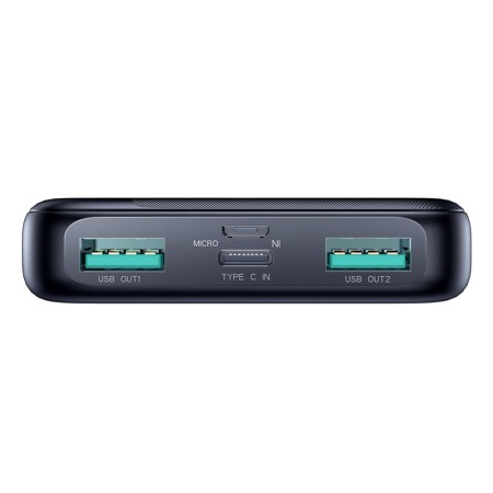 Baterie Externa 2x USB, Type-C, Micro-USB, 12W, 10000mAh - JoyRoom Dazzling Series (JR-T016) - Black