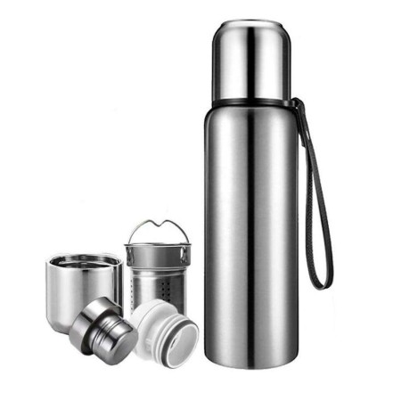 Termos cu Infuzor si Display Digital, 6000ml - Techsuit (THM6) - Silver