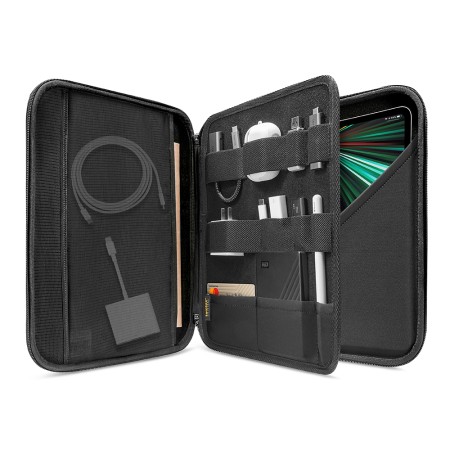 Geanta pentru iPad Pro 12.9 (2018 / 2020 / 2021 / 2022) - Tomtoc FancyCase with Strap (B07B1D1) - Black