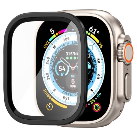 Folie pentru Apple Watch Ultra / Ultra 2 - Spigen Glas.tR Slim Pro - Black