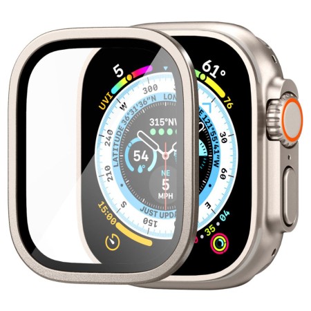 Folie pentru Apple Watch Ultra / Ultra 2 - Spigen Glas.tR Slim Pro - Titanium