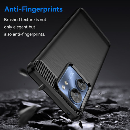 Husa Carbon compatibila Motorola Edge 40 / Edge 2023, Tech Protect Anti-Soc, Negru