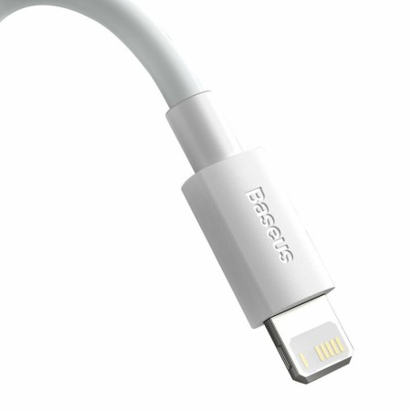 Cablu de Date USB la Lightning, Fast Charging 2.4A, 480Mbps, 1.5m (set 2) - Baseus (TZCALZJ-02) - White