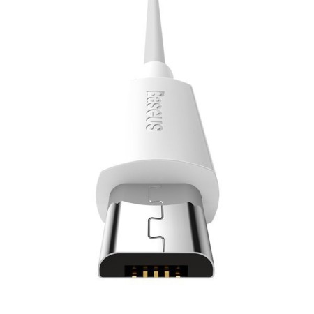 Cablui de date USB, Type-C, 2.1A, 480Mbps, 1.5m (set 2) - Baseus (TZCAMZJ-02) - White