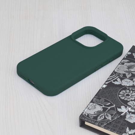 Husa pentru iPhone 15 Pro - Techsuit Soft Edge Silicone - Dark Green