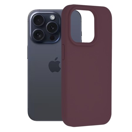 Husa pentru iPhone 15 Pro - Techsuit Soft Edge Silicone - Plum Violet