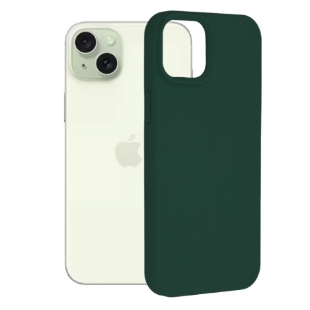 Husa pentru iPhone 15 Plus - Techsuit Soft Edge Silicone - Dark Green