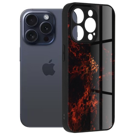 Husa pentru iPhone 15 Pro - Techsuit Glaze Series - Red Nebula