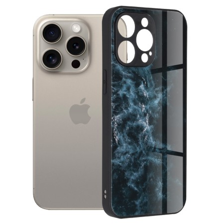 Husa pentru iPhone 15 Pro Max - Techsuit Glaze Series - Blue Nebula