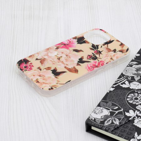 Husa pentru iPhone 15 - Techsuit Marble Series - Mary Berry Nude