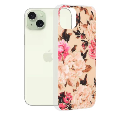 Husa pentru iPhone 15 Plus - Techsuit Marble Series - Mary Berry Nude