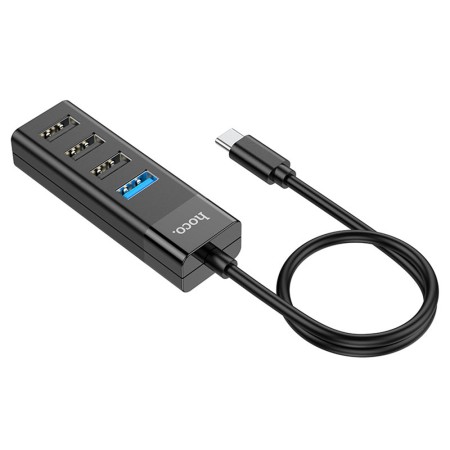 Hub 4 in 1 Type-C la 4 x USB - Hoco (HB25) - Black