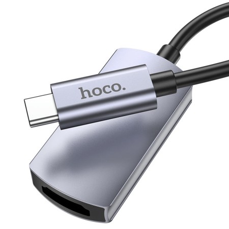 Adaptor OTG Type-C la HDMI, 4Kat30Hz 3840*2160P - Hoco Presage (UA20) - Metal Gray