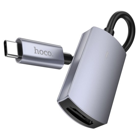 Adaptor OTG Type-C la HDMI, 4Kat30Hz 3840*2160P - Hoco Presage (UA20) - Metal Gray