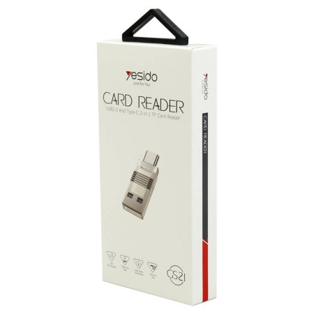 Cititor de Carduri TF, USB, Type-C, 480Mbps - Yesido (GS21) - Transparent