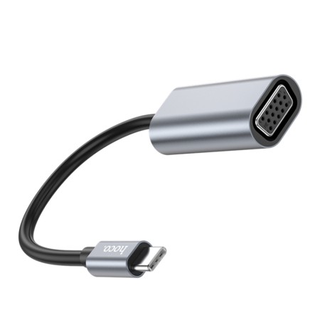 Adaptor cu cablu Type-C la VGA - Hoco UA21 - Metal Grey