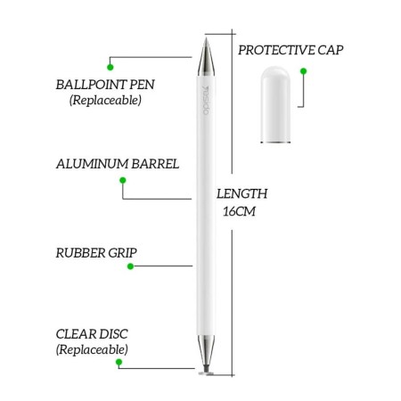 Stylus Pen Pasiv Universal - Yesido (ST04) - White