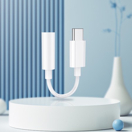 Adaptor USB-C la Jack 3.5mm - Hoco (LS35) - White